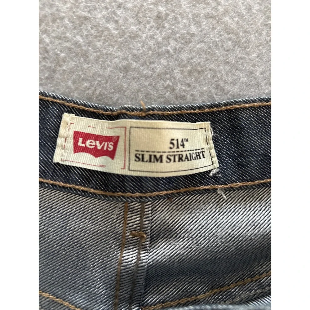 Levi's 514 Slim Straight Jeans Size 20 Slim W28 L30 Blue Medium Wash Classic NWT